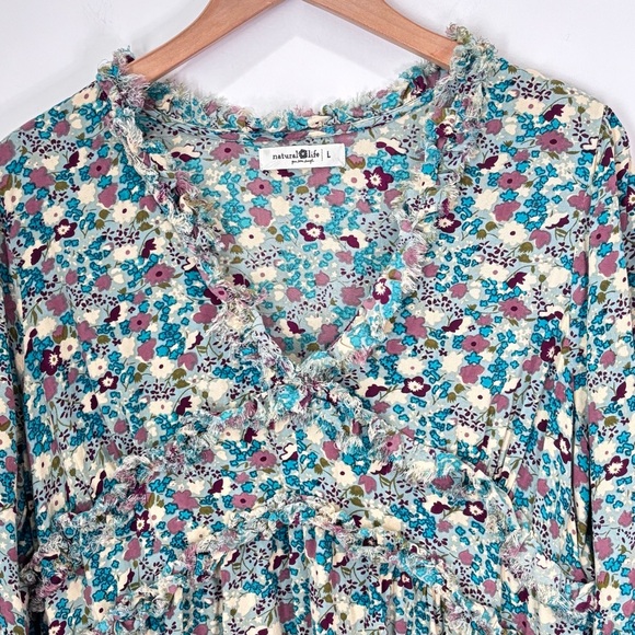 NATURAL LIFE Floral Dress - Blue and Red - Picture 2 of 16